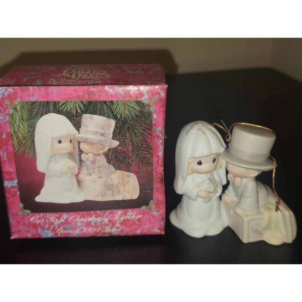 Precious Moments Our First‎ Christmas Together Ornament 1991 Enesco 522945